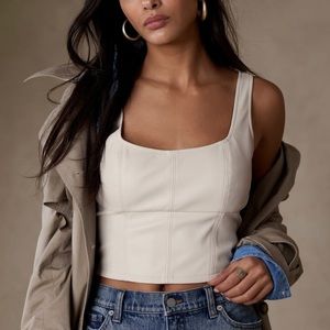 Banana Republic Vegan Leather Bustier